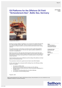 OFFSHORE_BALTIC SEA_Schwedeneck-See oil platform