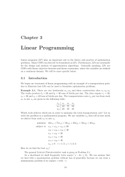 Linear Programming