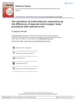 The calculation of small molecular interactions by the differences of