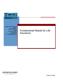 Fundamental Needs for Life Insurance