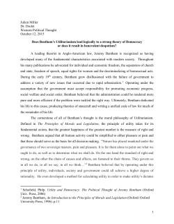 Julien Miller Dr. Drolet Western Political Thought October 12, 2015