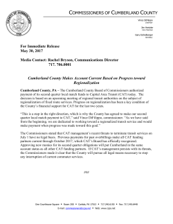 COMMISSIONERS OF CUMBERLAND COUNTY For Immediate