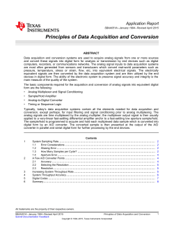 Principles of Data Acquisition and Conversion