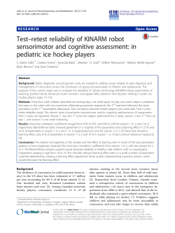 Test&ndash;retest reliability of KINARM robot sensorimotor and cognitive