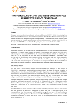 trnsys modeling of a 100 mwe hybrid combined cycle concentrating