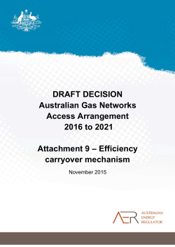 Attachment 9 - Efficiency carryover mechanism