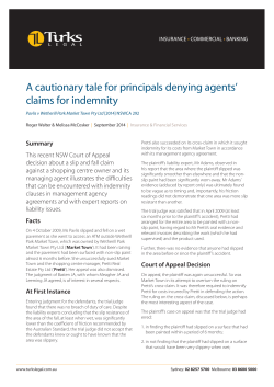 A cautionary tale for principals denying agents` claims