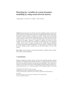 Detecting key variables in system dynamics modelling by using