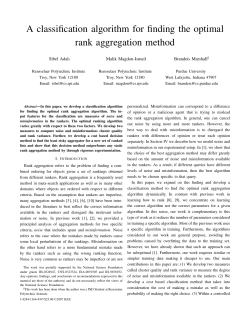 A classification algorithm for finding the optimal