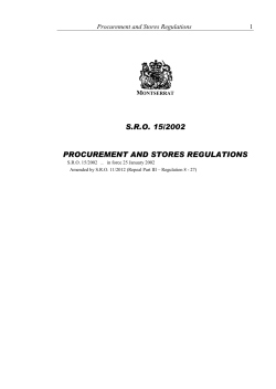 Procurement and Stores Regulations