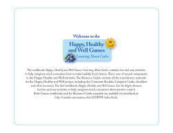 Happy, Healthy and Well Games: Learning About Carbs