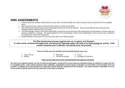 risk assessments - Basketball England