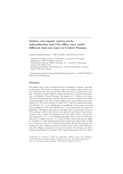 Surface soil organic carbon pools, mineralization