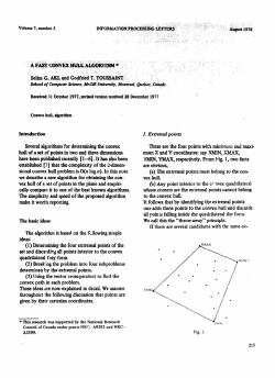 A fast convex hull algorithm