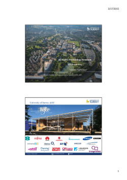 “Always Sufficient” IET 5G Radio Technology Seminar University of