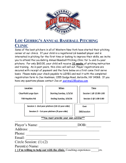 lou gehrig`s annual baseball pitching clinic