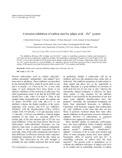 Corrosion inhibition of carbon steel by adipic acid &ndash; Zn2+