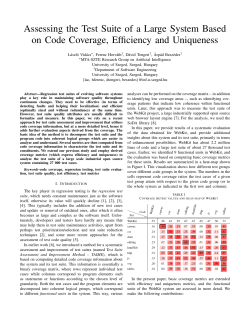 Assessing the Test Suite of a Large System Based on Code