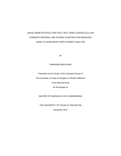 large diameter steel pipe field test using controlled low strength
