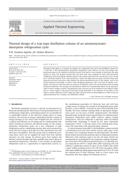 Thermal design of a tray-type distillation column of an