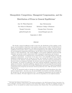 Monopolistic Competition, Managerial Compensation, and