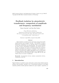 Feedback isolation by piezoelectric transformers