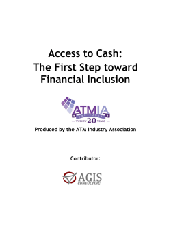 Access to Cash: The First Step toward Financial