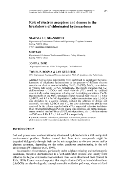 Role of electron acceptors and donors in the