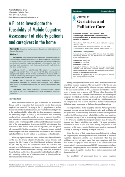 A Pilot to Investigate the Feasibility of Mobile Cognitive Assessment