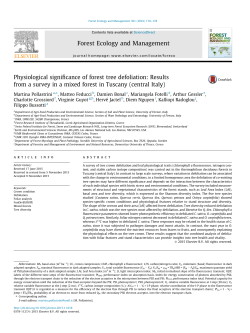 Physiological significance of forest tree defoliation