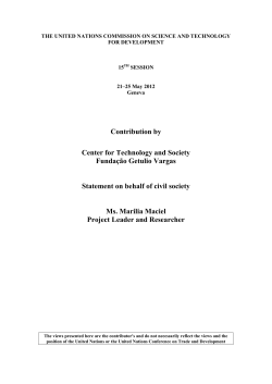 Statement on behalf of civil society