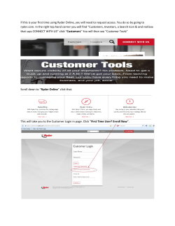 If this is your first time using Ryder Online, you will need to request