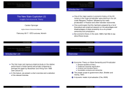 The New State Capitalism (2) - Insights from Economic Theory