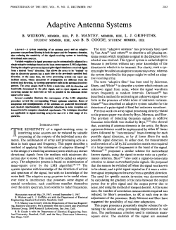 Adaptive Antenna Systems - Information Systems Laboratory
