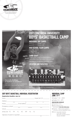Boys` Basketball Camp - Concordia University