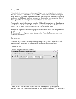 CompuCellPlayer Visualization is a crucial aspect of biological