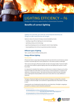 lighting efficiency &ndash; f6 - Eco-efficiency for Queensland Manufacturers