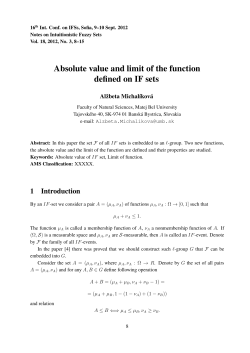 Absolute value and limit of the function defined on IF sets