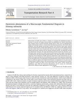 Hysteresis phenomena of a Macroscopic Fundamental Diagram in