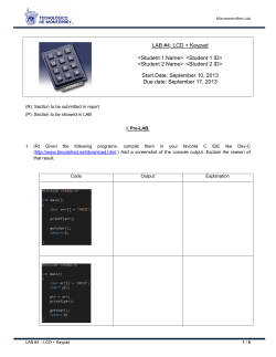 LCD + Keypad