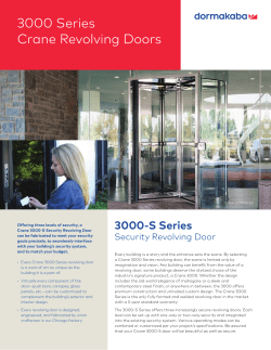 3000 Series Crane Revolving Doors