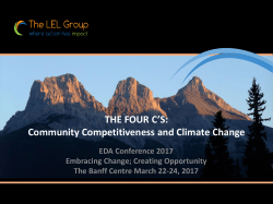 THE FOUR C*S: Community Competitiveness and Climate Change