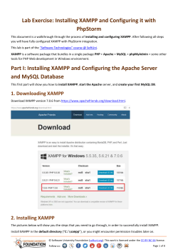 Software Technologies - XAMPP Installation Lab
