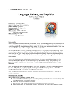 Language, Culture, and Cognition