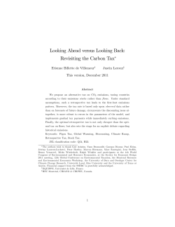 Revisiting the Carbon Tax - Paris School of Economics