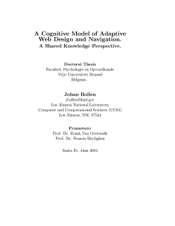 A Cognitive Model of Adaptive Web Design and NavigationA A