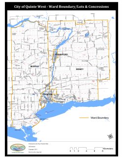 City of Quinte West - Ward Boundary/Lots