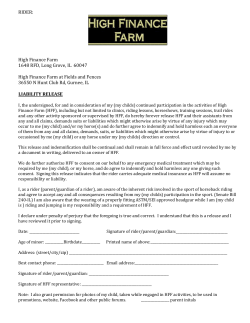 HFF New Rider Liability Release