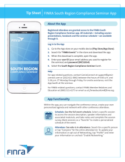 FINRA South Region Compliance Seminar App