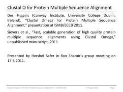 Slide 1 - Ron Shamir`s lab